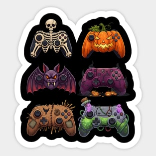 Halloween Monster Gaming Controller Grid Design Sticker